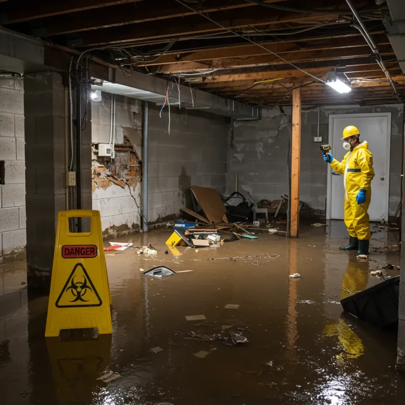 Flooded Basement Electrical Hazard in Sergeant Bluff, IA Property